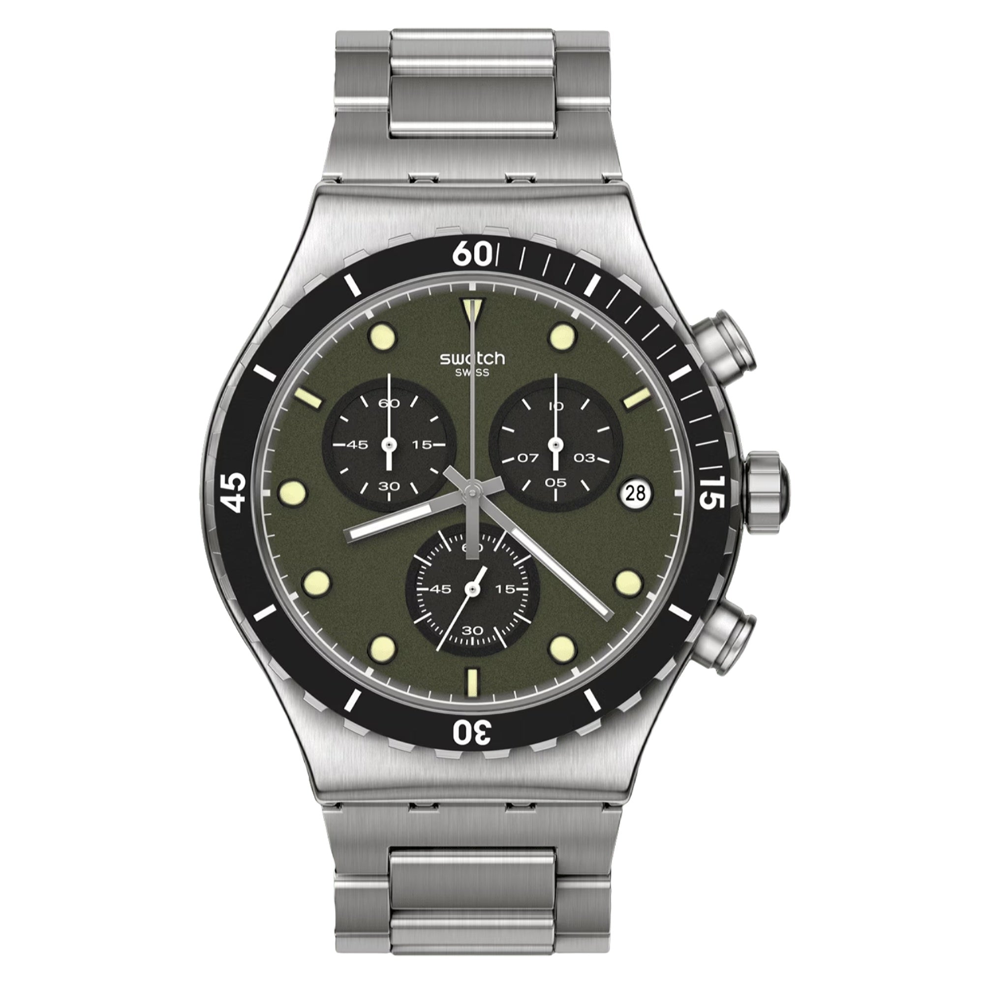 Swatch Quartz The June Green Dial Men's Watch YVS488G