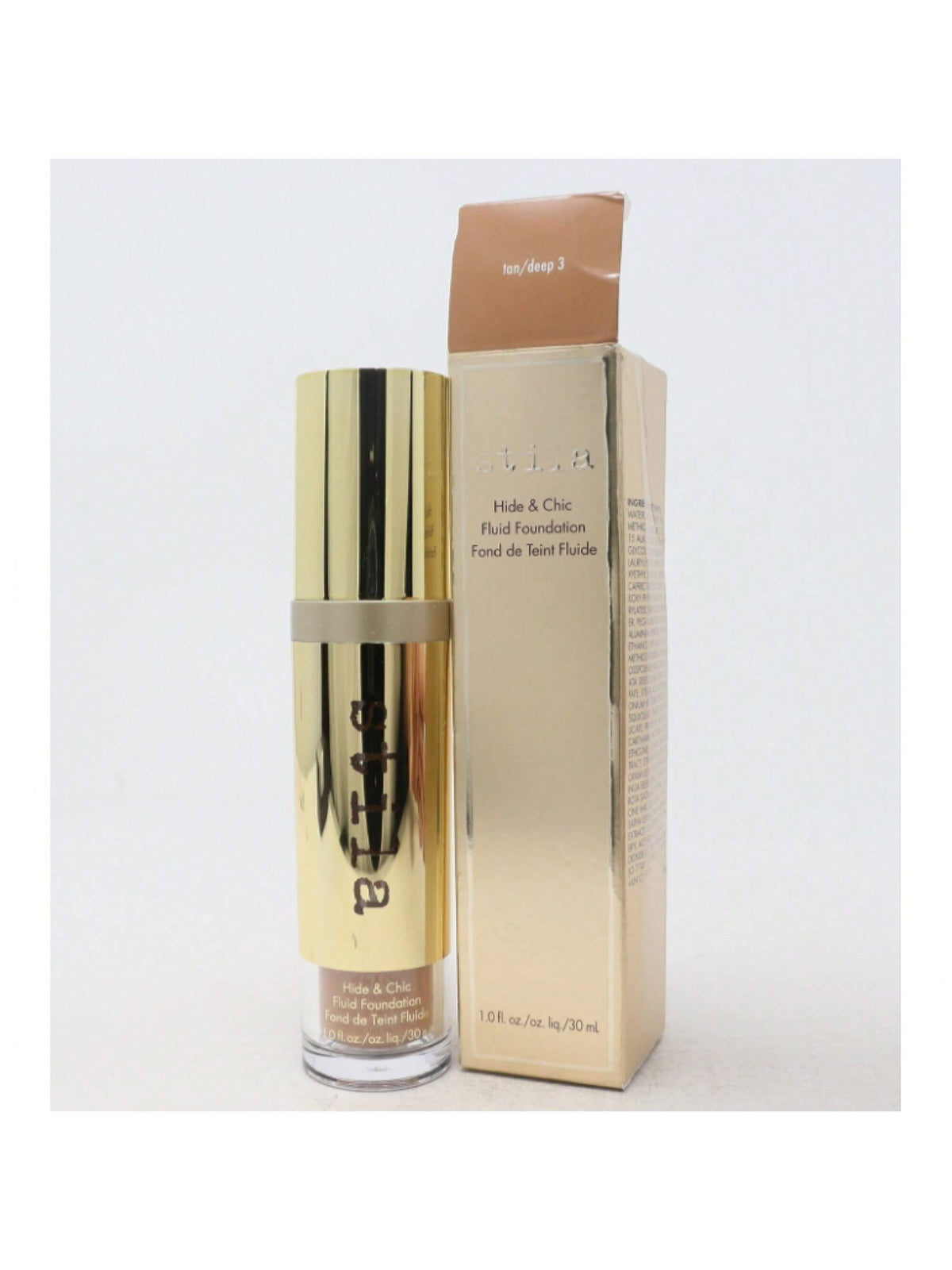 Hide & Chic Fluid Foundation (Tan 4) by Stila 1 Oz 094800357044