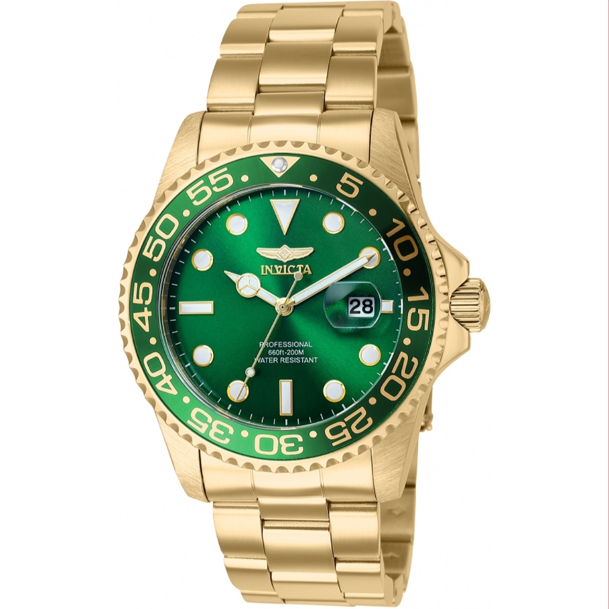 Invicta Pro Diver Quartz Green Dial Men's Watch 36551