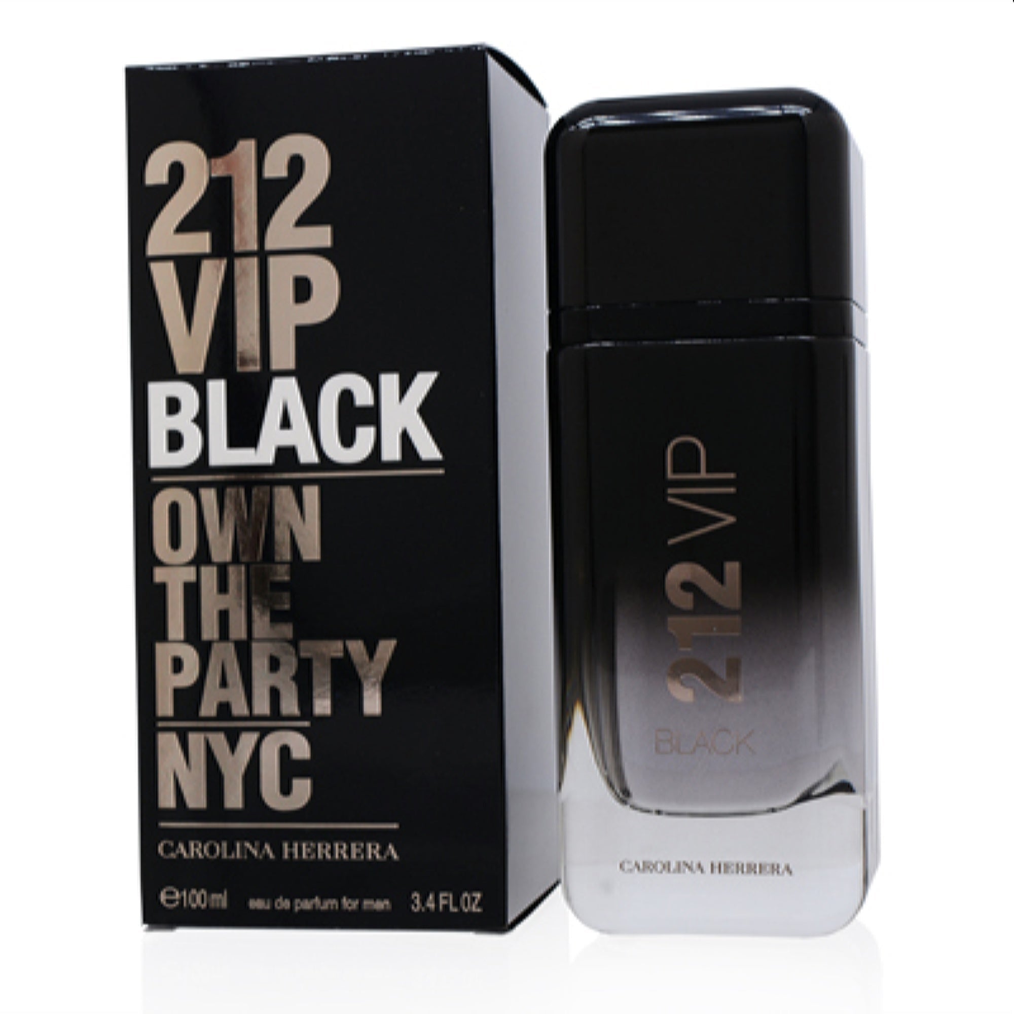 Carolina Herrera Men's 212 Vip Black Men Carolina Herrera Edp Spray 3.4 Oz (100 Ml)  8411061043844