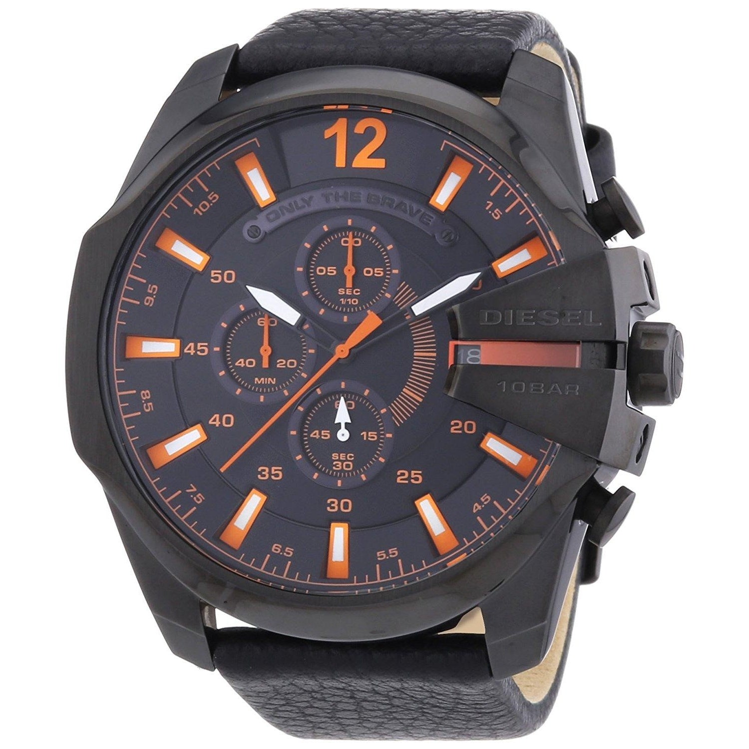 Diesel Mega Chief Quartz Chronograph Black Dial Men's Watch DZ4291