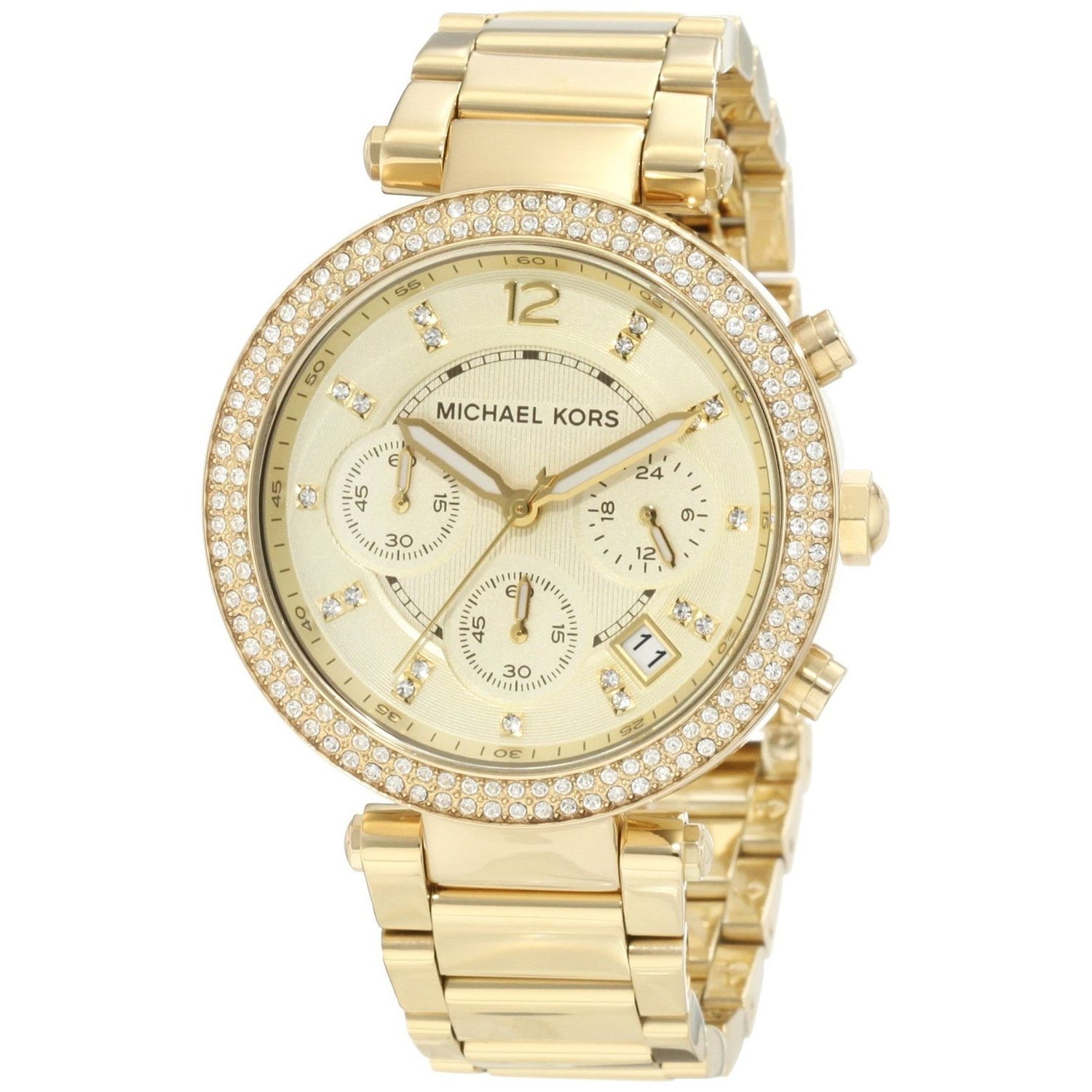 Michael Kors Parker Quartz Chronograph Crystal Gold-Tone Dial Women's Watch MK5354