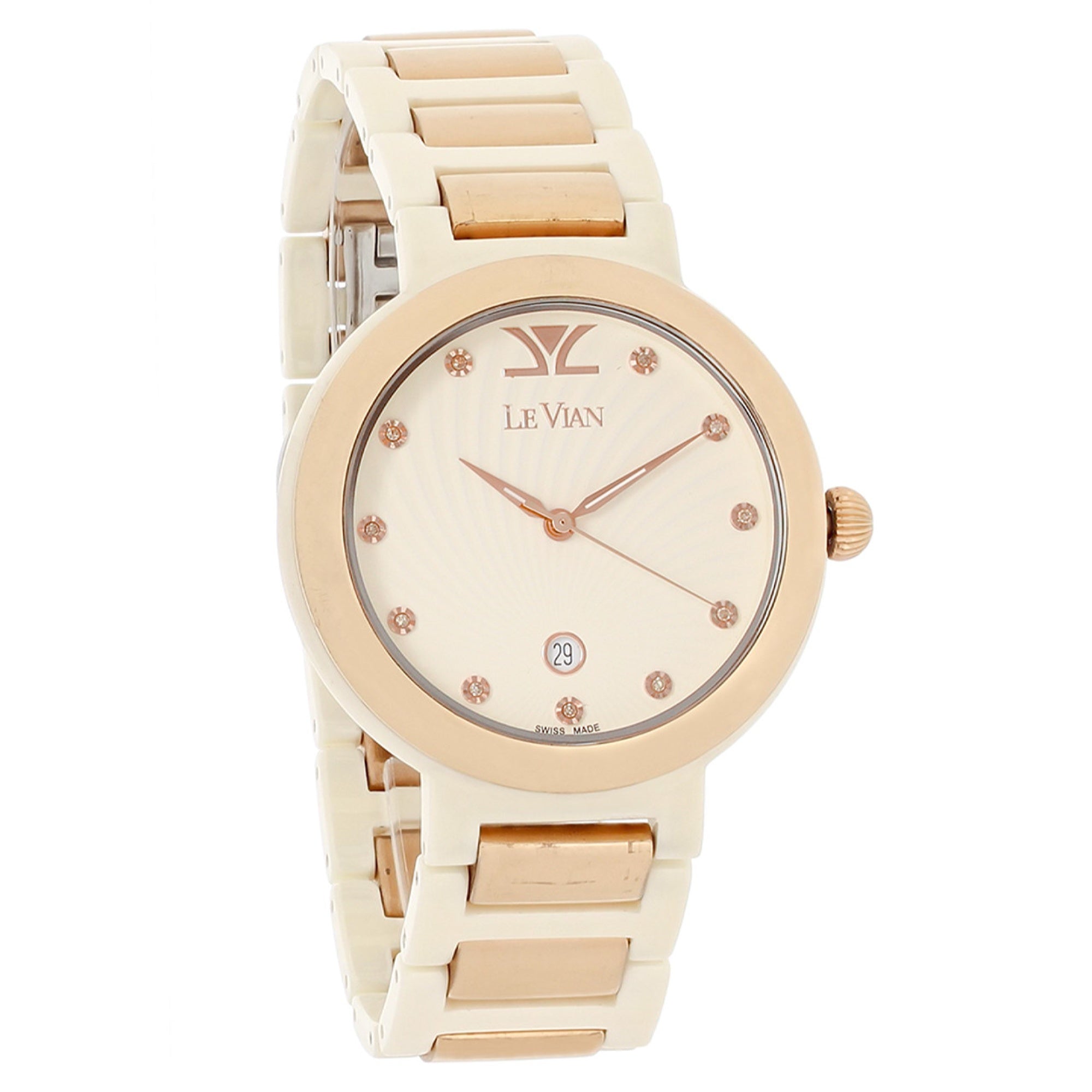 Le Vian Le Vian Quartz Cream Dial Women's Watch ZRPA23