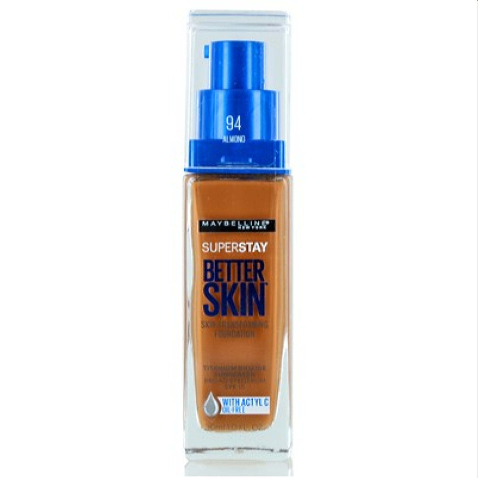 Maybelline  Maybelline Super Stay Better Skin Foundation (94) Almond 1.0 Oz 041554488401