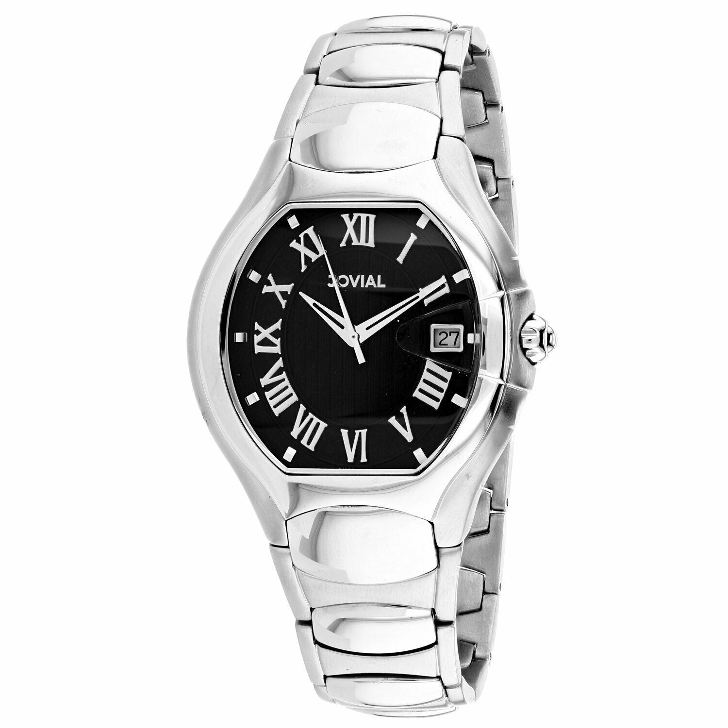 Jovial Classic Quartz Black Dial Men's Watch 08031-MSM-04
