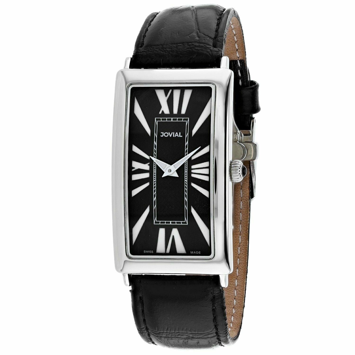 Jovial Classic Quartz Black Dial Men's Watch 08036-MSL-04