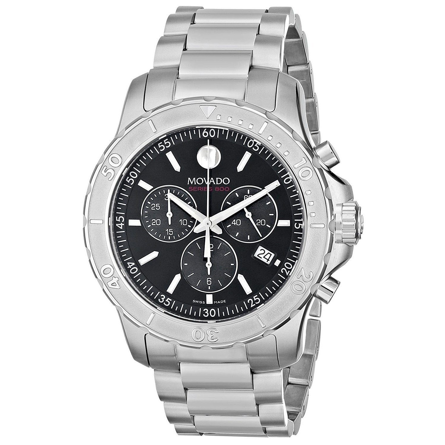 Movado 800 Performance Quartz Chronograph Black Dial Men's Watch 2600110