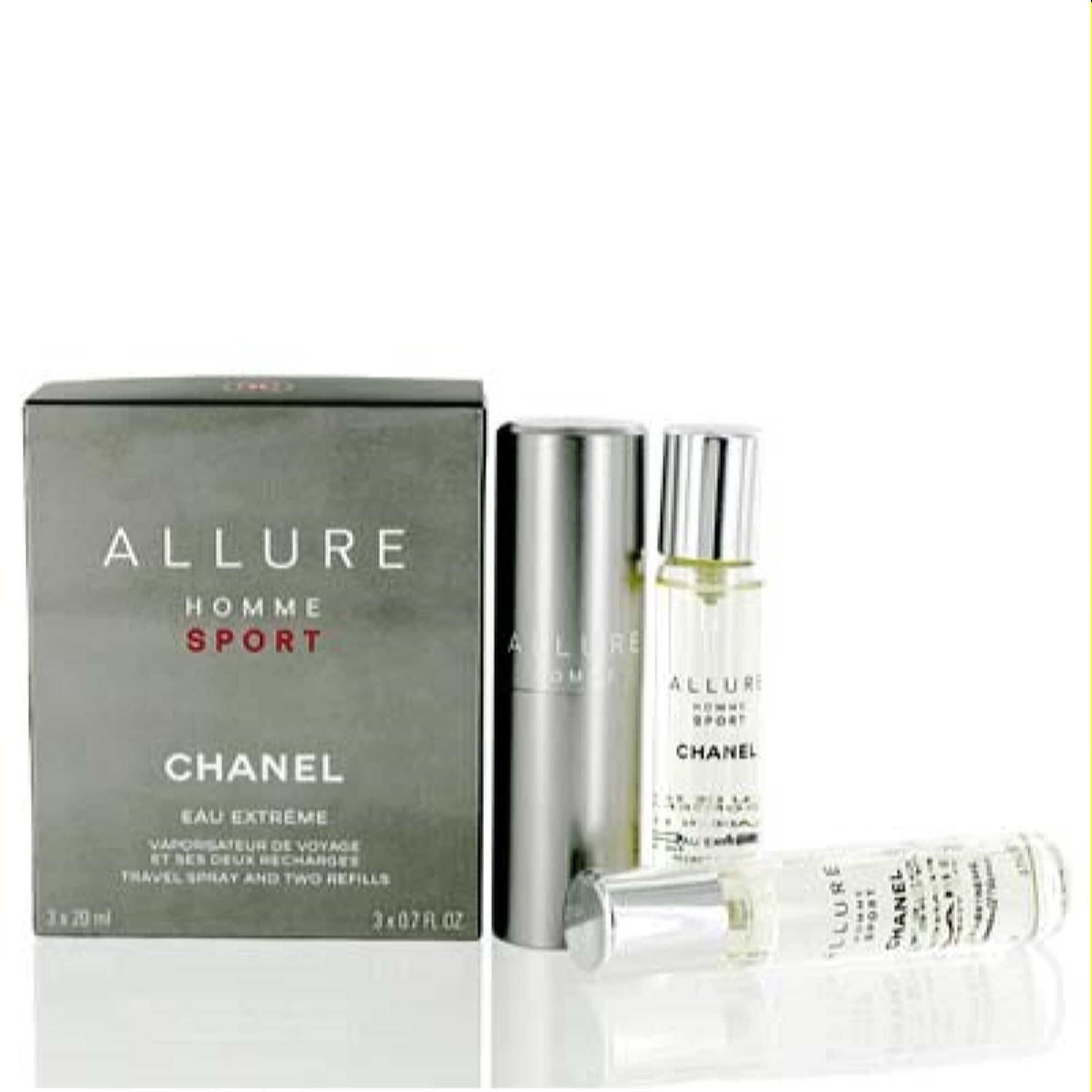 Chanel  Allure Homme Sport Eau Extreme Chanel Travel Spray And Two Refills 3 X .07 Oz 3145891235005