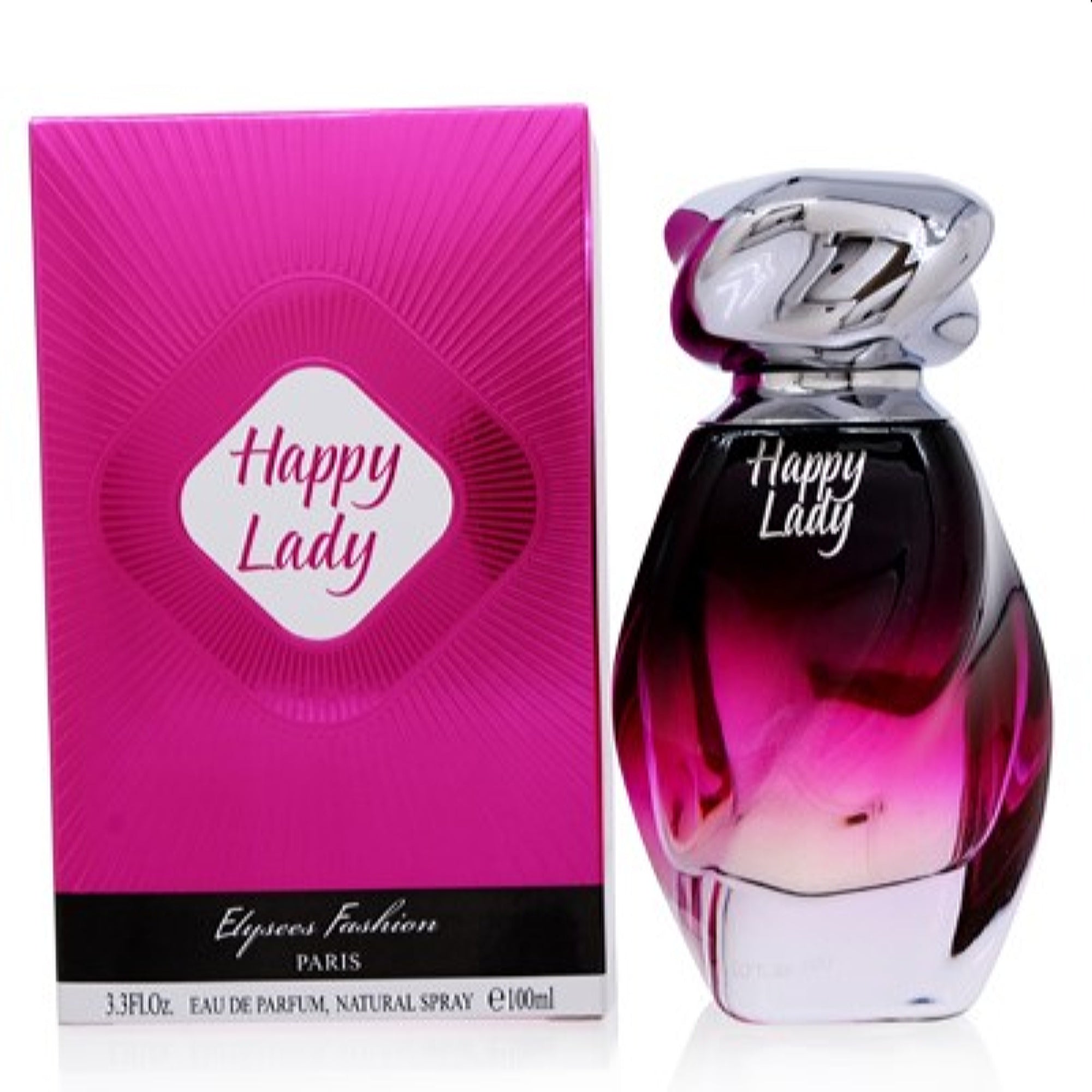 Elysees Fashion Parfums Women's Happy Lady Elysees Fashion Parfums Edp Spray 3.3 Oz (100 Ml)   3551440570013
