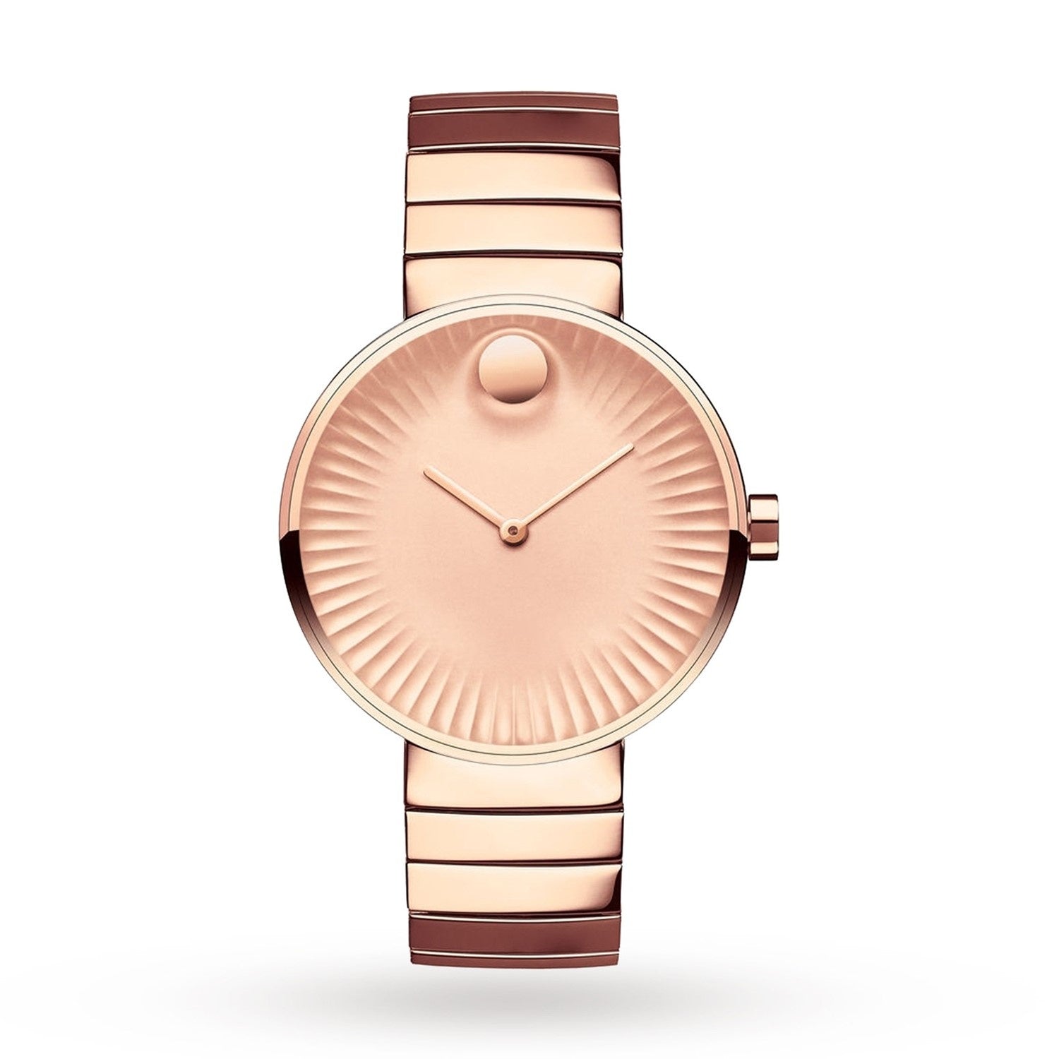 Movado Edge Quartz Rose Concave Sandblasted Dial Women's Watch 3680013