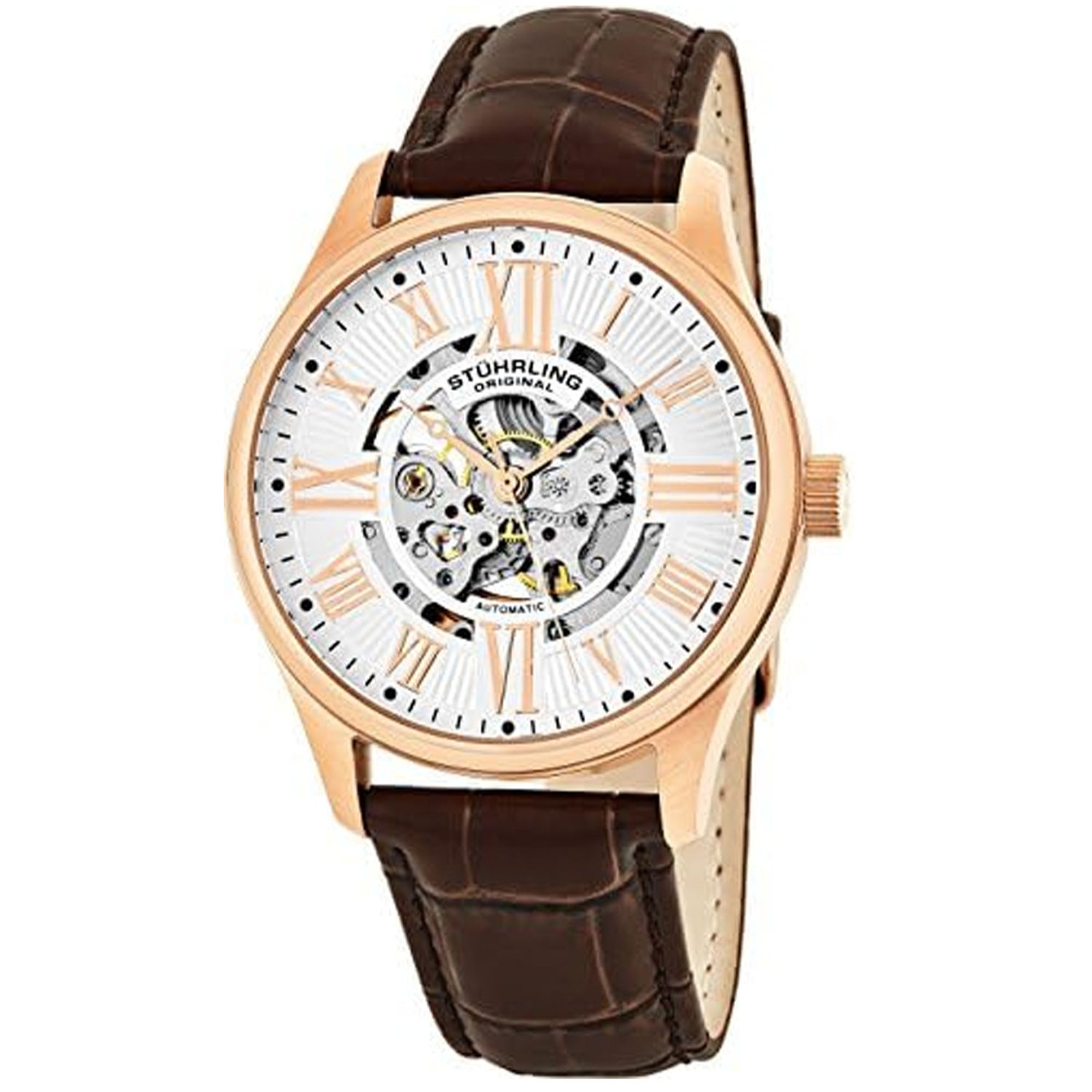 Stuhrling  Automatic Atrium Silver Dial Men's Watch 747.04