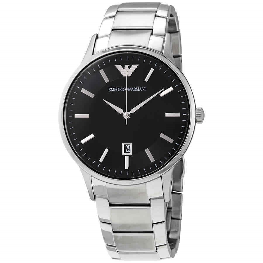 Emporio Armani Renato Quartz Black Dial Men's Watch AR11181