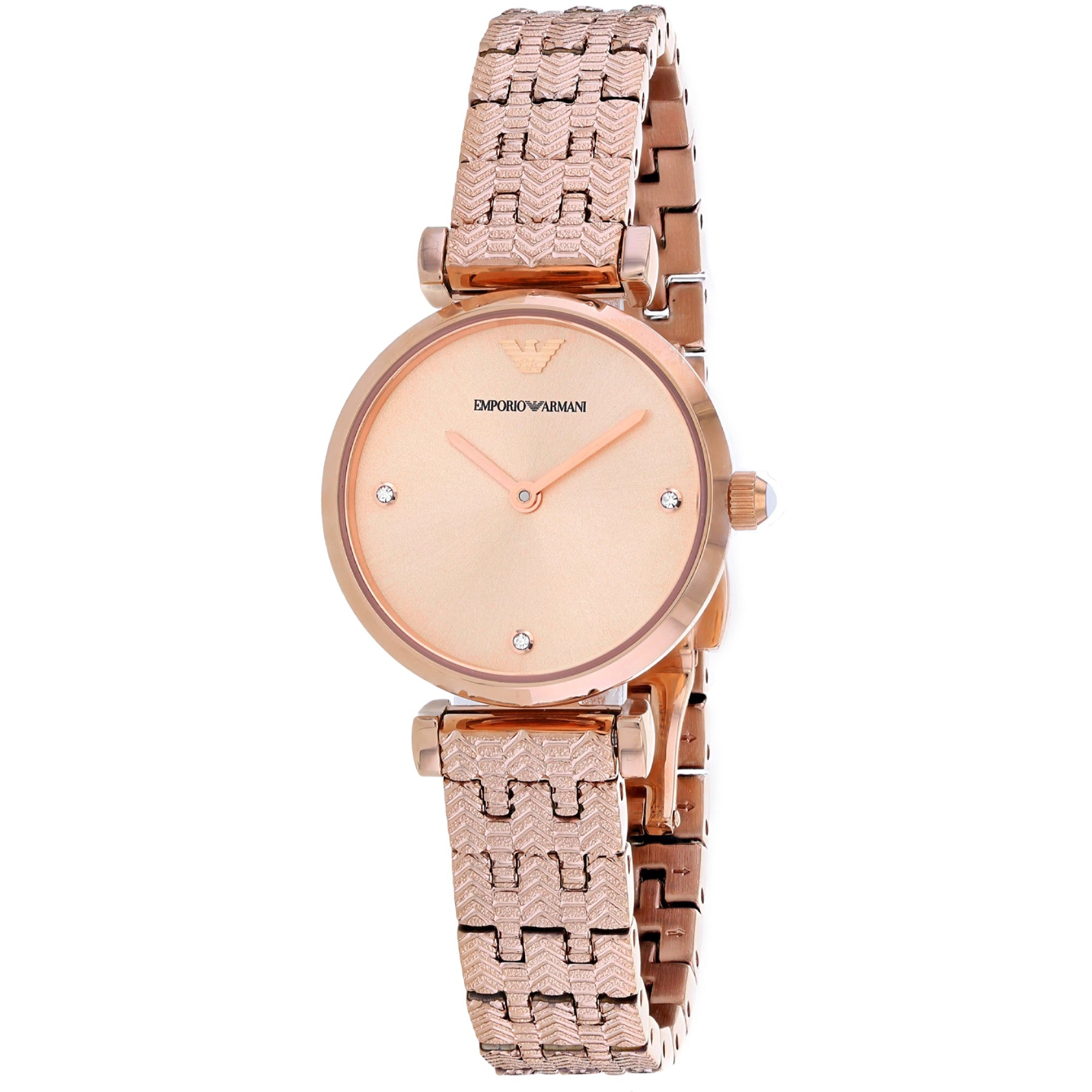 Emporio Armani  Quartz Gianna T-bar Rose gold Dial Women's Watch AR11342