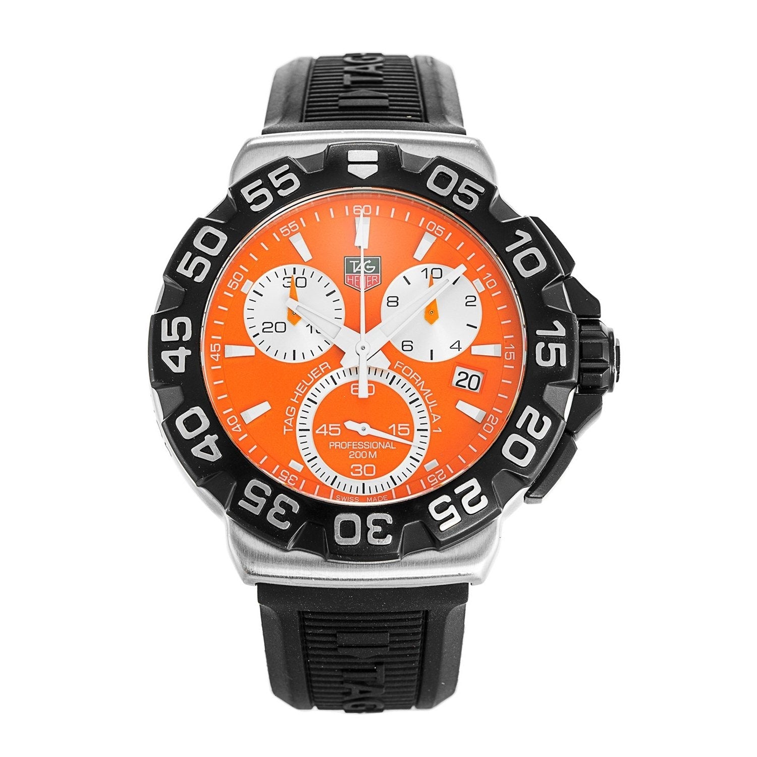 Tag Heuer Formula 1 Quartz Chronograph Orange Dial Men's Watch CAH1113.BT0714