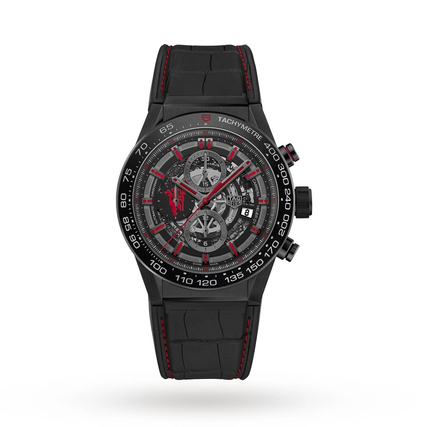 Tag Heuer Carrera Calibre Heuer 01 Automatic Chronograph Automatic Black Dial Men's Watch CAR2A1J.FC6400
