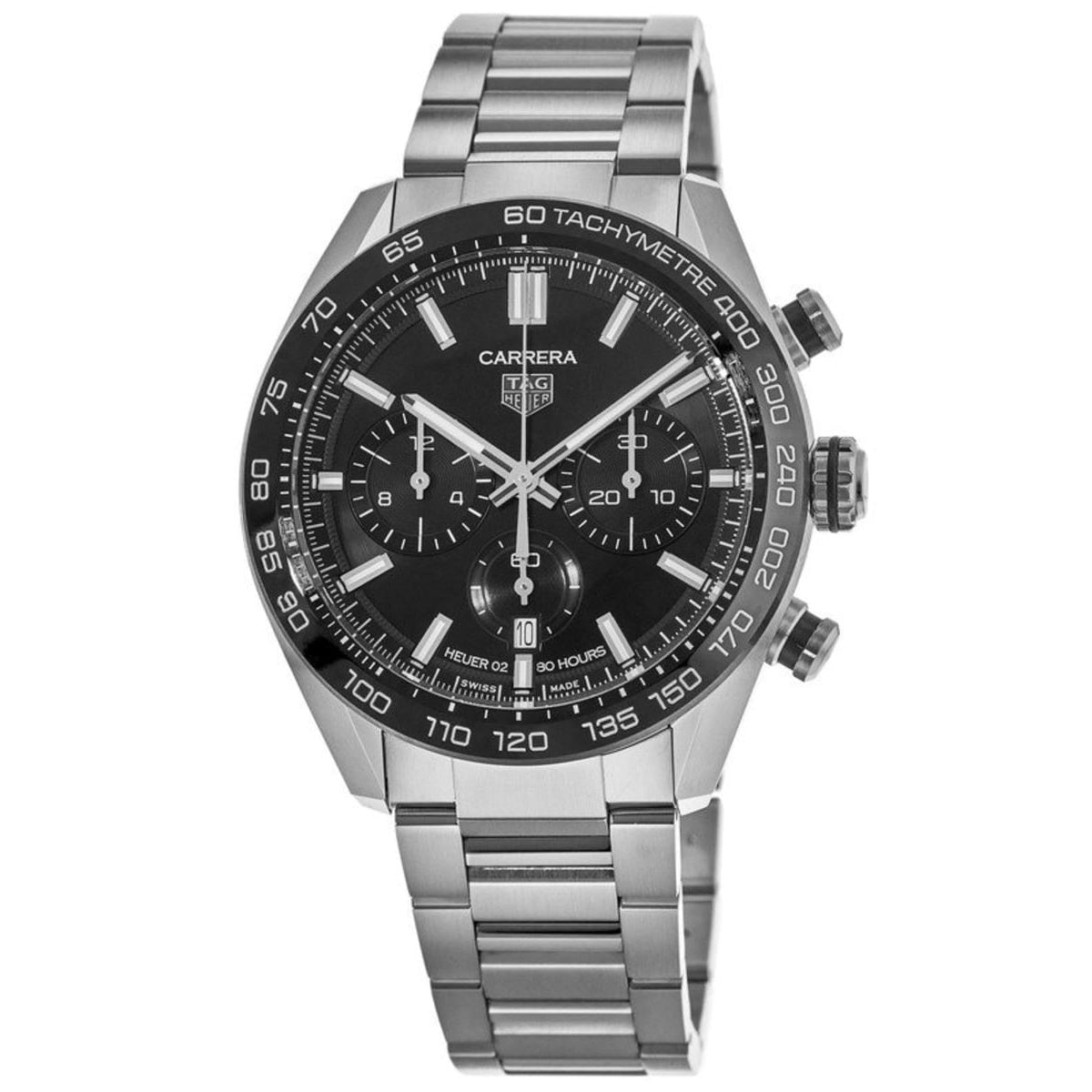 Tag Heuer Carrera  Quartz Chronograph Black Dial Men's Watch CBN2A1B.BA0643