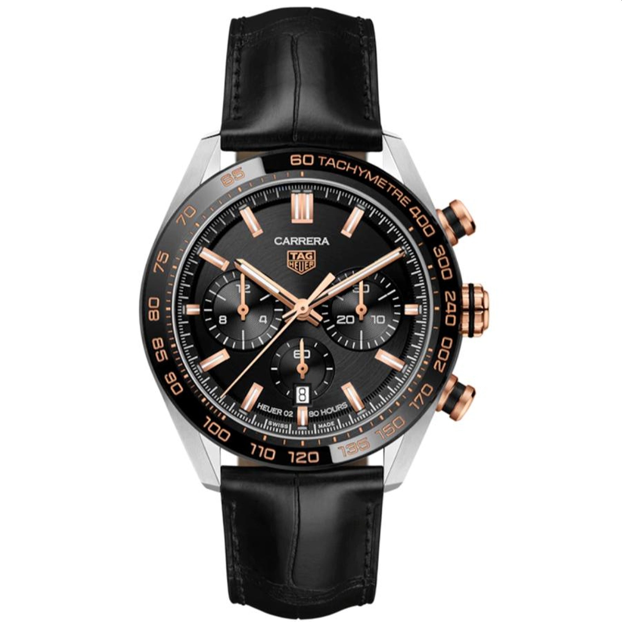 Tag Heuer Tachymetre Automatic Chronograph Black Dial Men's Watch CBN2A5A.FC6481