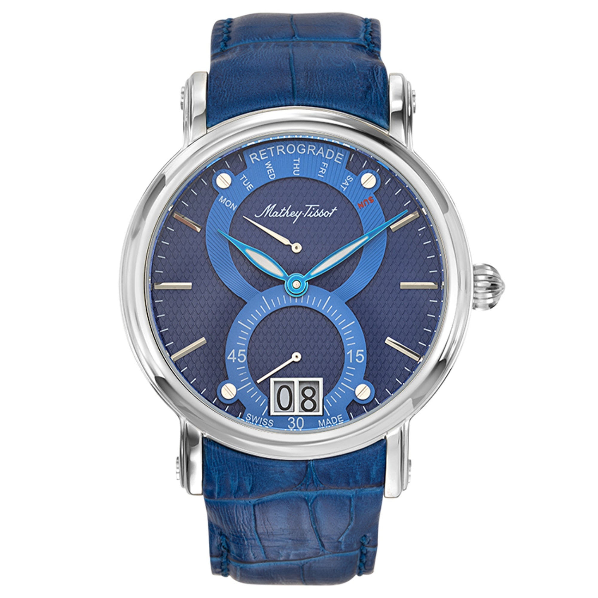 Mathey-Tissot  Quartz Retrograde 1886 Blue Dial Men's Watch H7022ABU