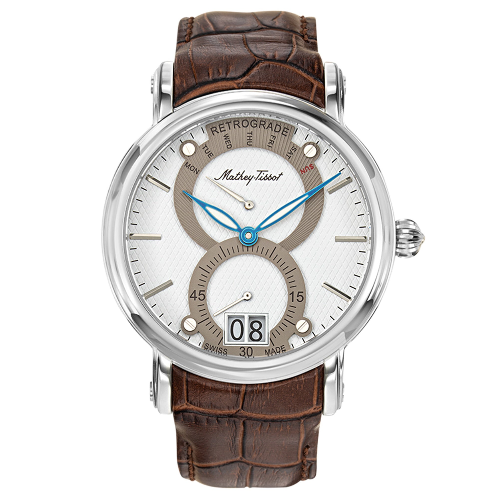 Mathey-Tissot  Quartz Retrograde 1886 White Dial Men's Watch H7022AI