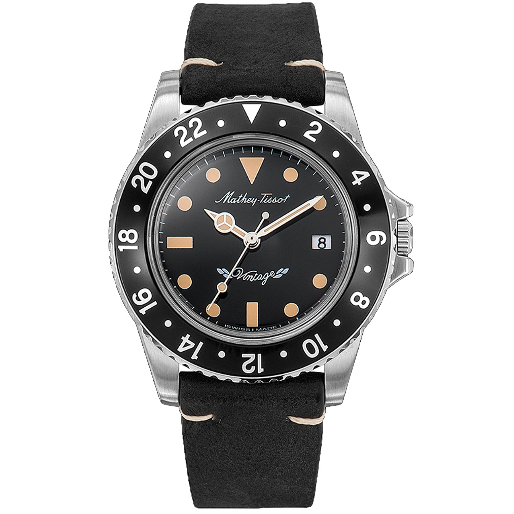 Mathey-Tissot  Quartz Vintage Black Dial Men's Watch H900ALN