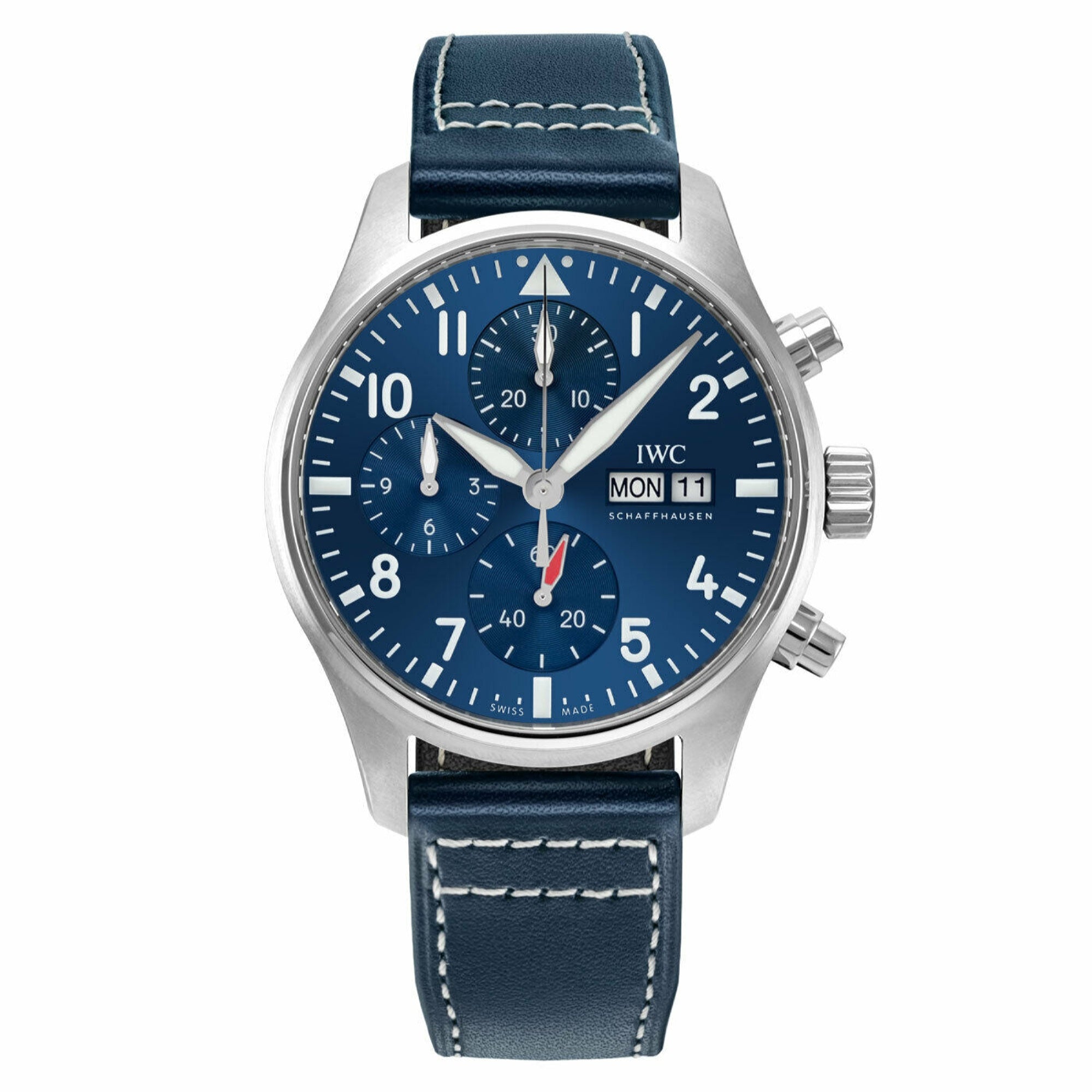 IWC Pilot Automatic Chronograph Blue Dial Men's Watch IW388101