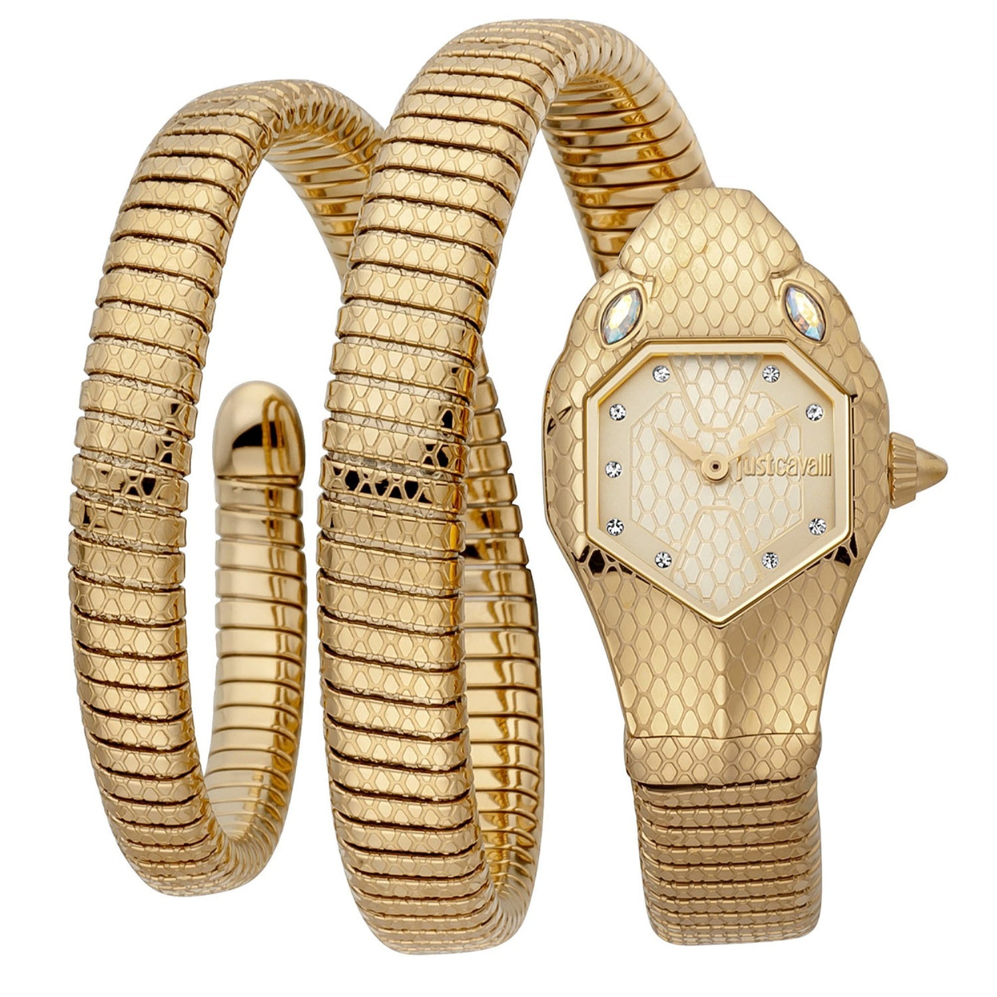 Just Cavalli  Quartz Glam Chic Snake Gold Dial Women's Watch JC1L168M0035