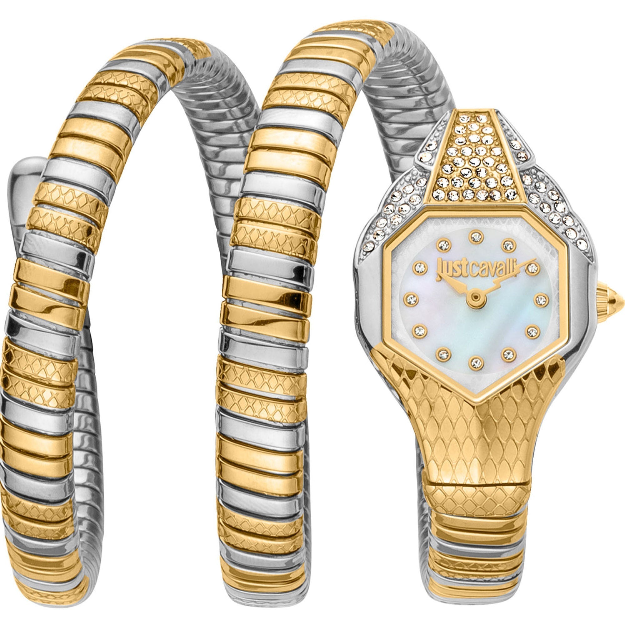 Just Cavalli  Quartz Snake Mother of pearl Dial Women's Watch JC1L193M0055