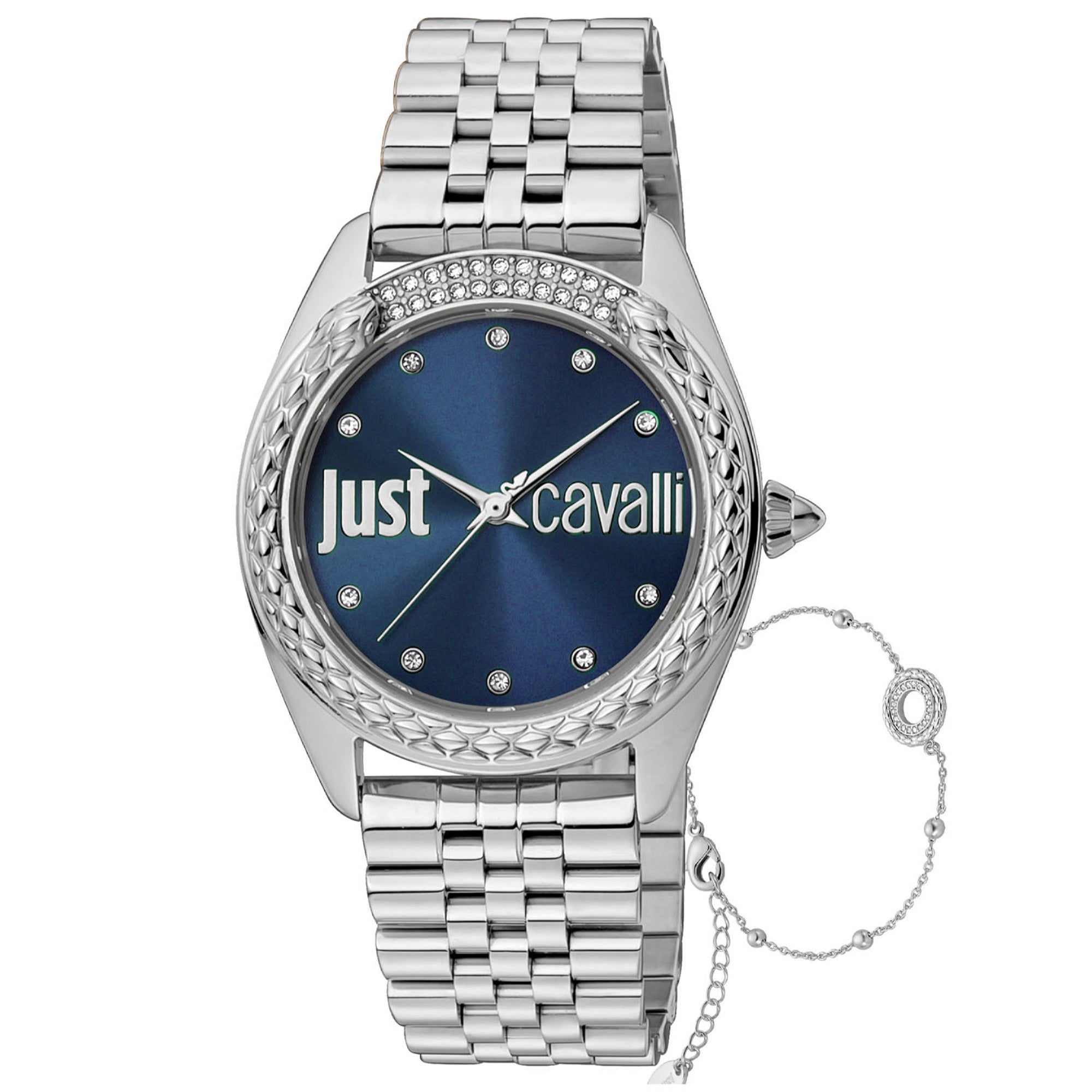 Just Cavalli  Quartz Glam Chic Snake Blue Dial Women's Watch JC1L195M0055