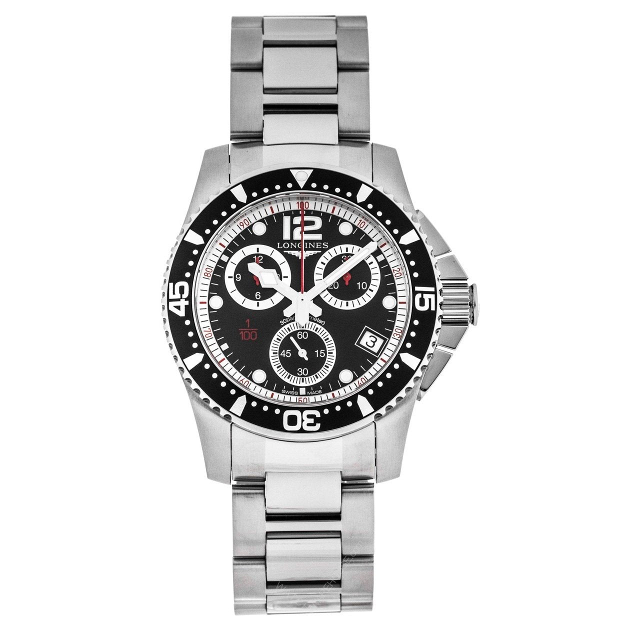 Longines HydroConquest Quartz Chronograph Black Dial Men's Watch L3.743.4.56.6