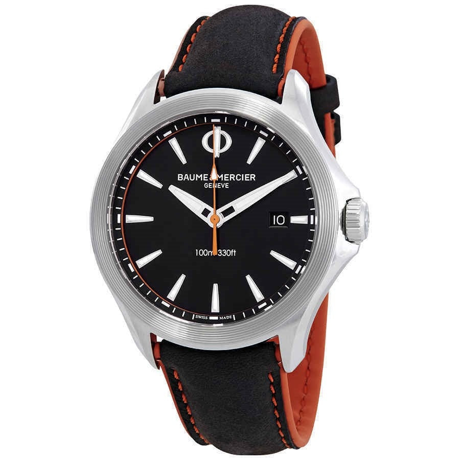 Baume & Mercier Clifton Quartz Black Dial Men's Watch MOA10411