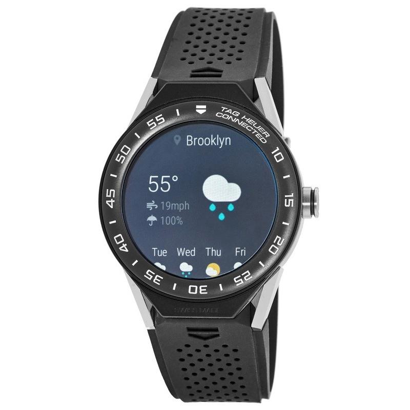 Tag Heuer Connected Quartz Modular 45 SmartWatch Black Dial Men's Watch SBF8A8001.11FT6076