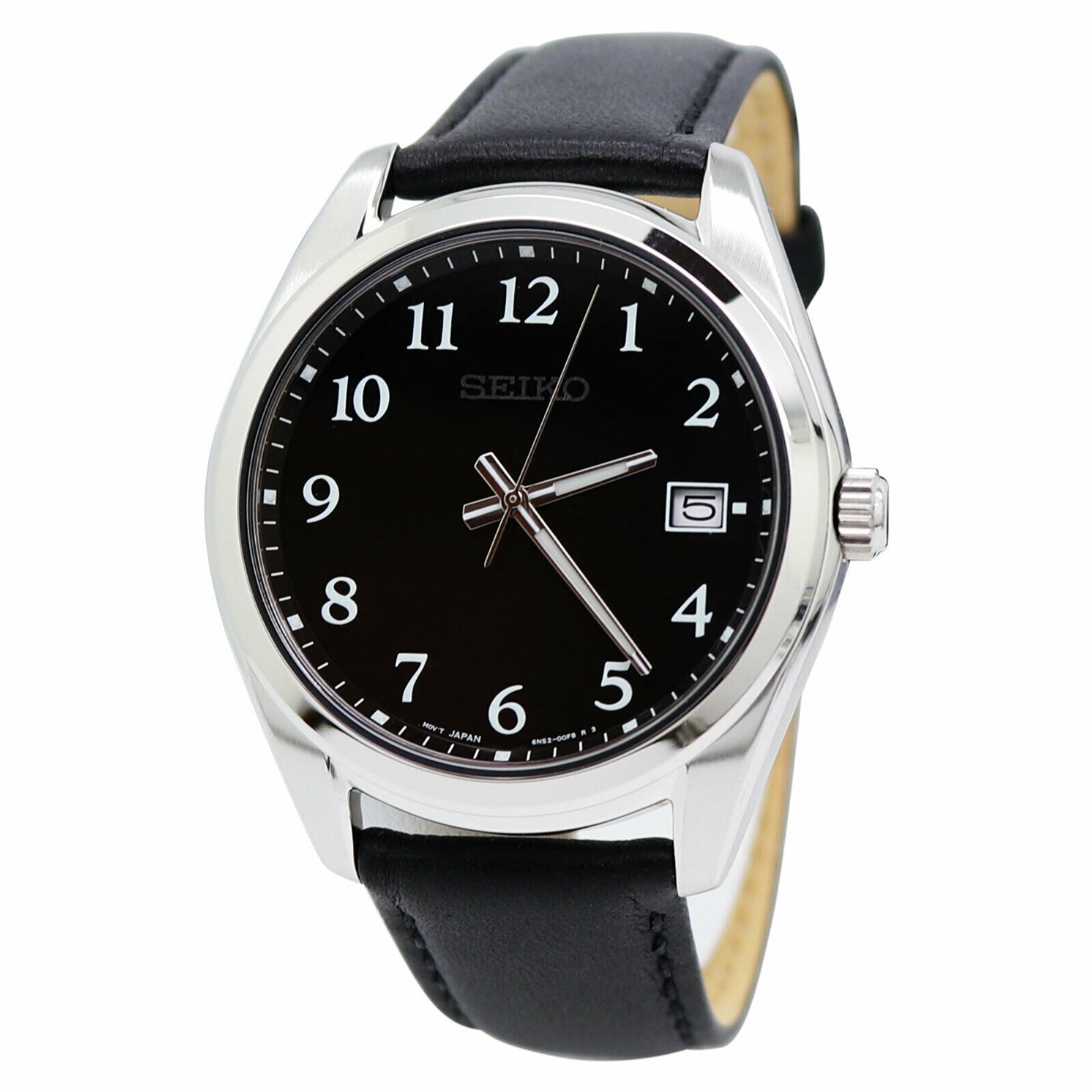 Seiko  Quartz Black Dial Men's Watch SUR461