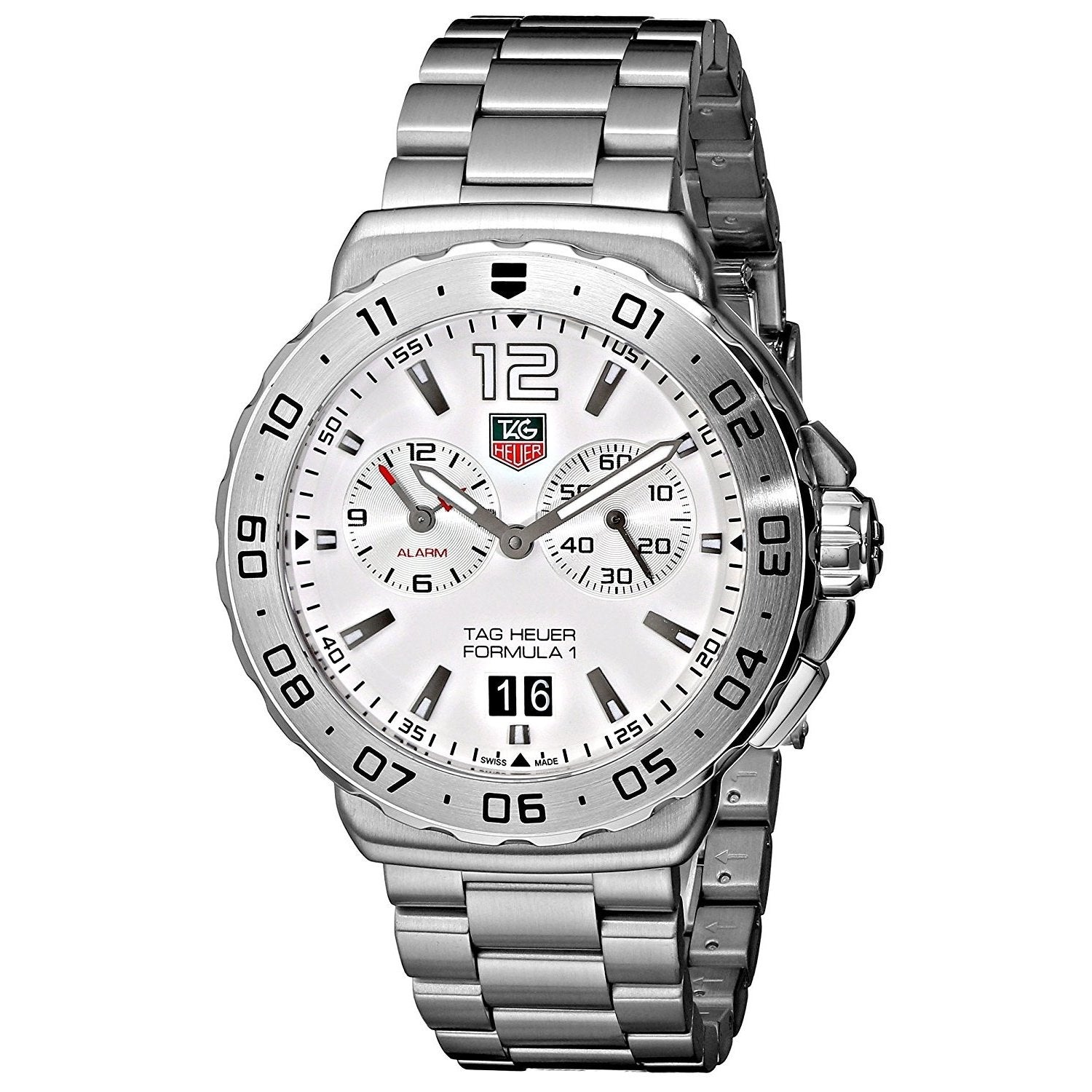 Tag Heuer Formula 1 Quartz Chronograph Silver Dial Men's Watch WAU111B.BA0858