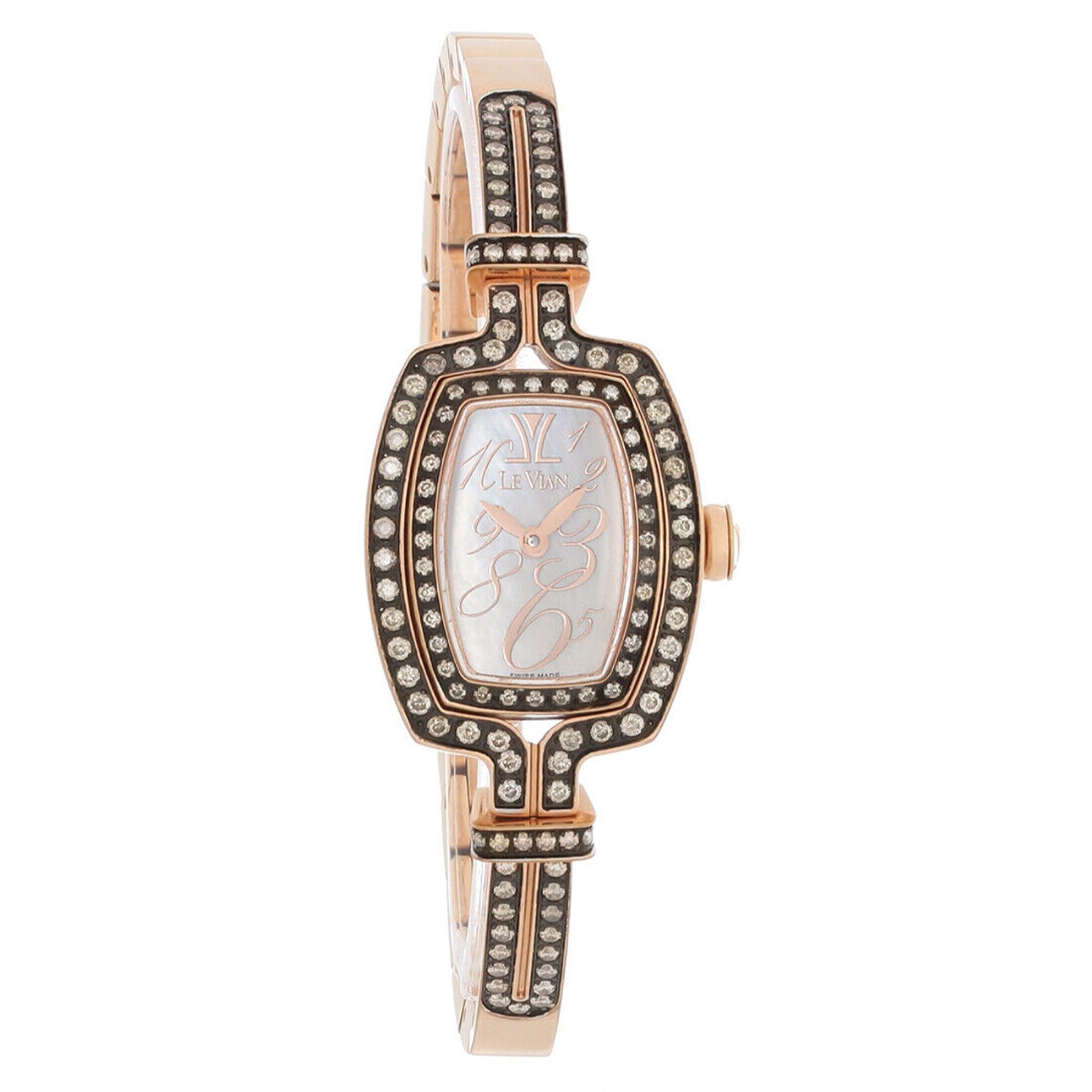 Le Vian Cush'n Bangle  Quartz Mother of Pearl Dial Women's Watch ZELA45